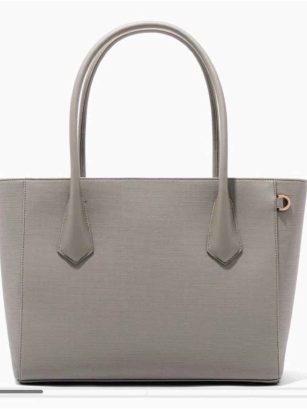 Dagne Dover Classic Structured Tote Bag in Light Taupe